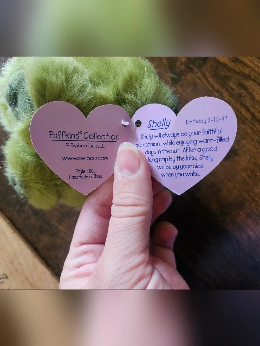Vintage 1994 Puffkins Turtle Plush Toy